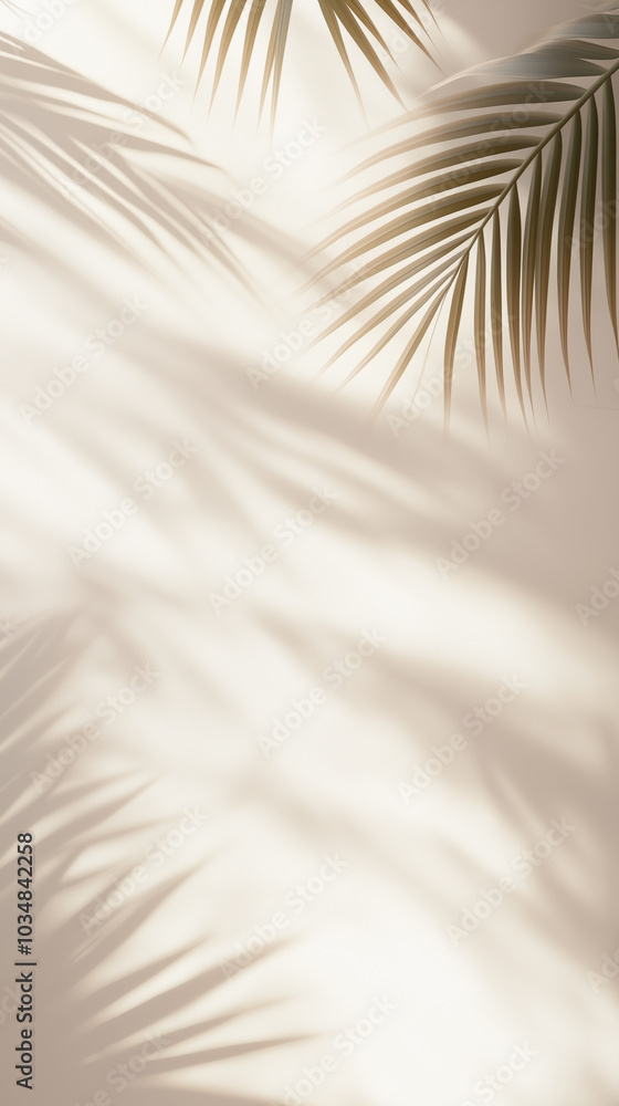 Obraz premium Abstract nature background with palm shadows
