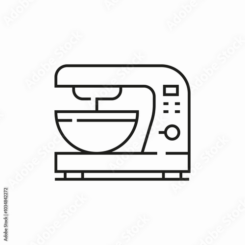 mixer kitchen icon sign vector