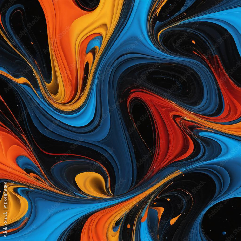 Colorful explosion of paint is depicted in the image, with a mix of red Colorful explosion of paint is depicted in the image, with a mix of red