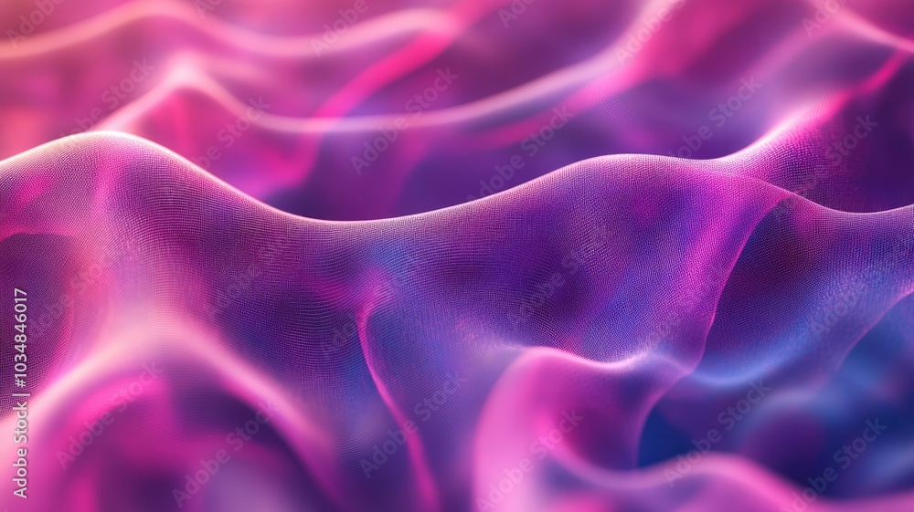 Obraz premium Abstract Wavy Pink and Blue Mesh Pattern