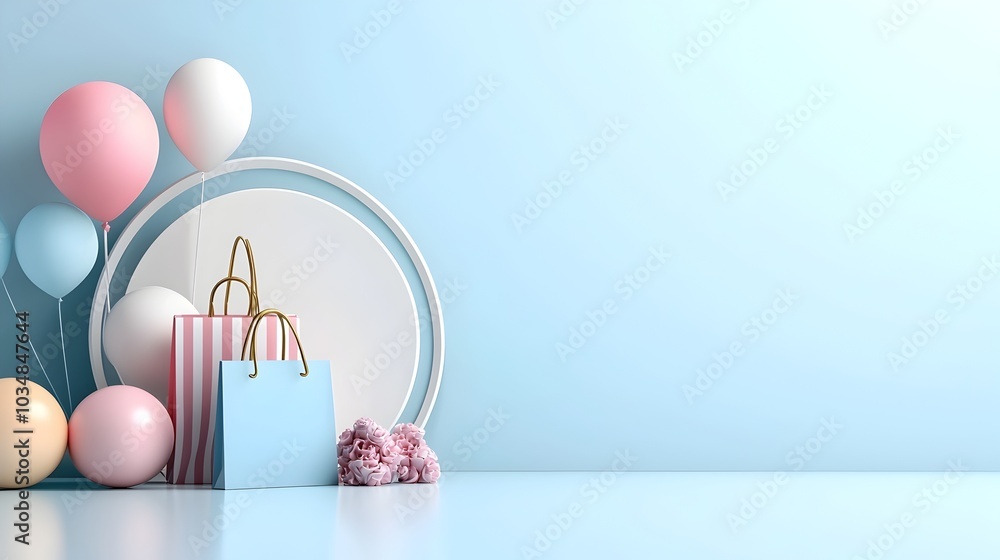 Innovative E commerce Digital Retail Concept with 3D and Copy Space Innovative E commerce Digital Retail Concept with 3D and Copy Space