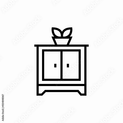 cabinet plant icon sign vector