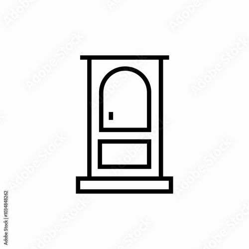 door open icon sign vector