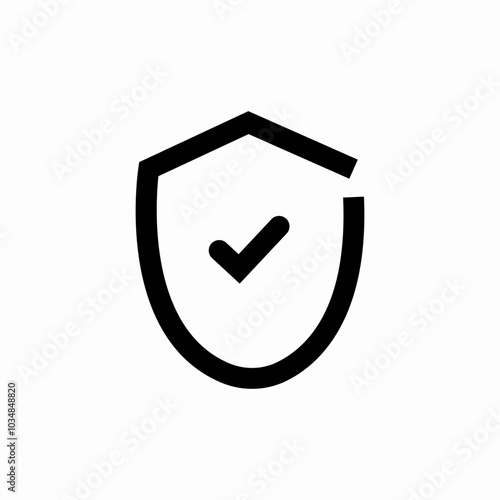 shield check mark icon sign vector