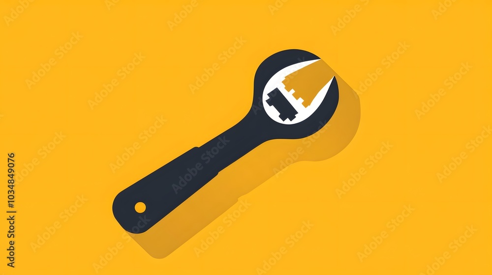 Technical support concept. Maintenance sign wrench and srewdriver tools. Tech issues fix service. Technical support concept. Maintenance sign wrench and srewdriver tools. Tech issues fix service.