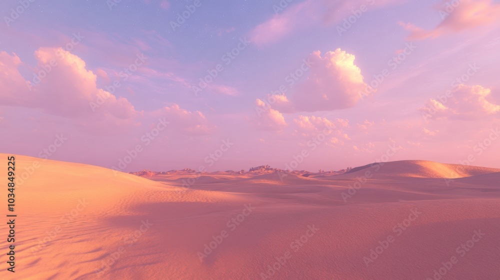 Serene Twilight Desert Landscape Serene Twilight Desert Landscape