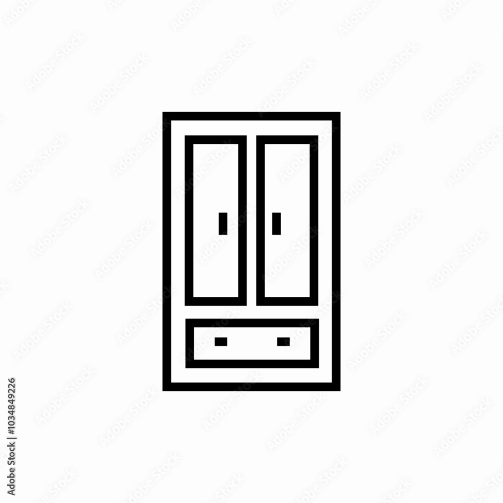 wardrobe cabinet icon sign vector wardrobe cabinet icon sign vector