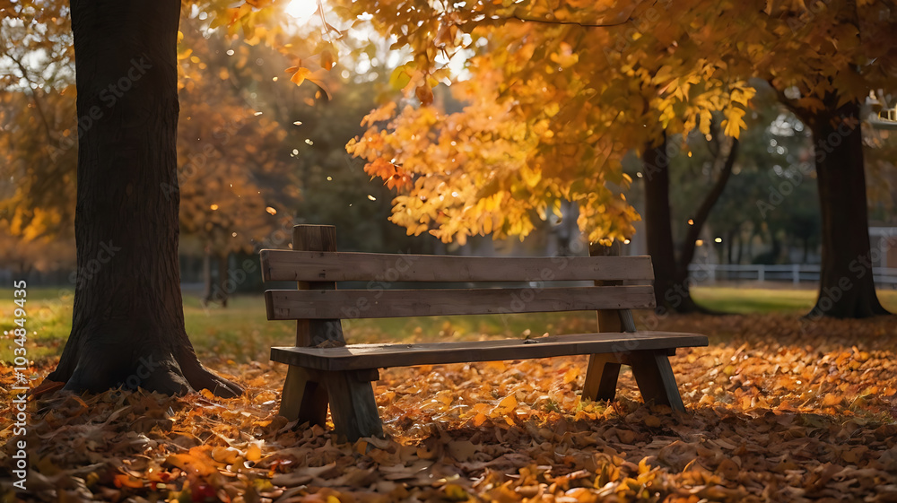 Autumn in the park, bench in autumn park, fall seasons, landscape, leaves, foliage Autumn in the park, bench in autumn park, fall seasons, landscape, leaves, foliage