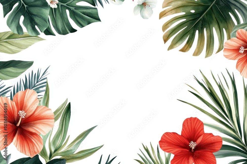 Tropical Floral Frame Tropical Floral Frame