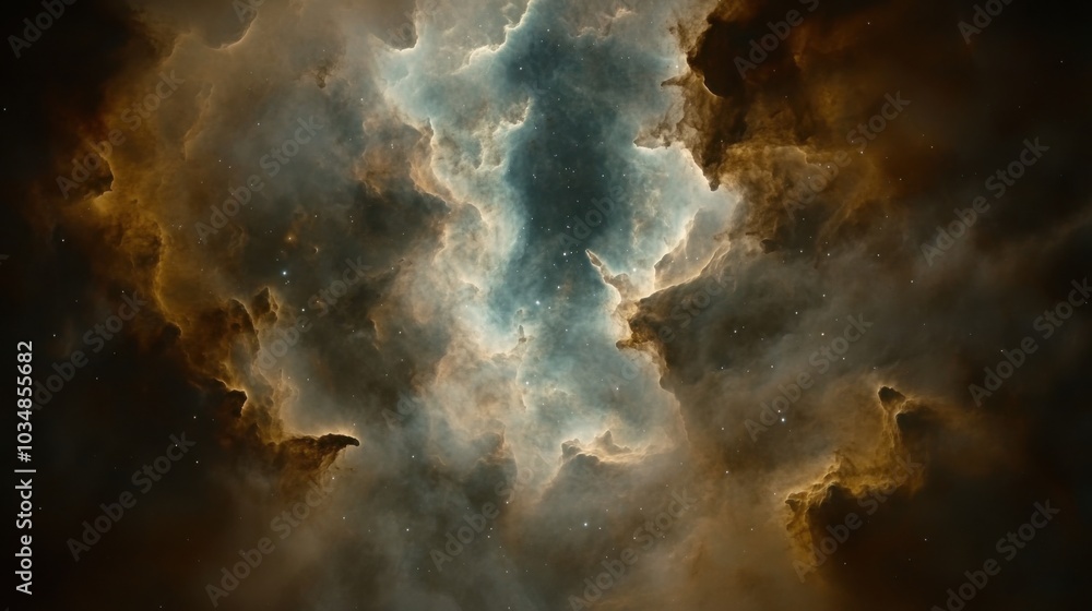 Vivid Cosmic Scene with Stellar Clouds and Bright Colors Vivid Cosmic Scene with Stellar Clouds and Bright Colors