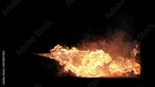 Fast dragon steam fire on transparent background
3d rendering of fire explosion simulation with alpha channel (transparent background)
