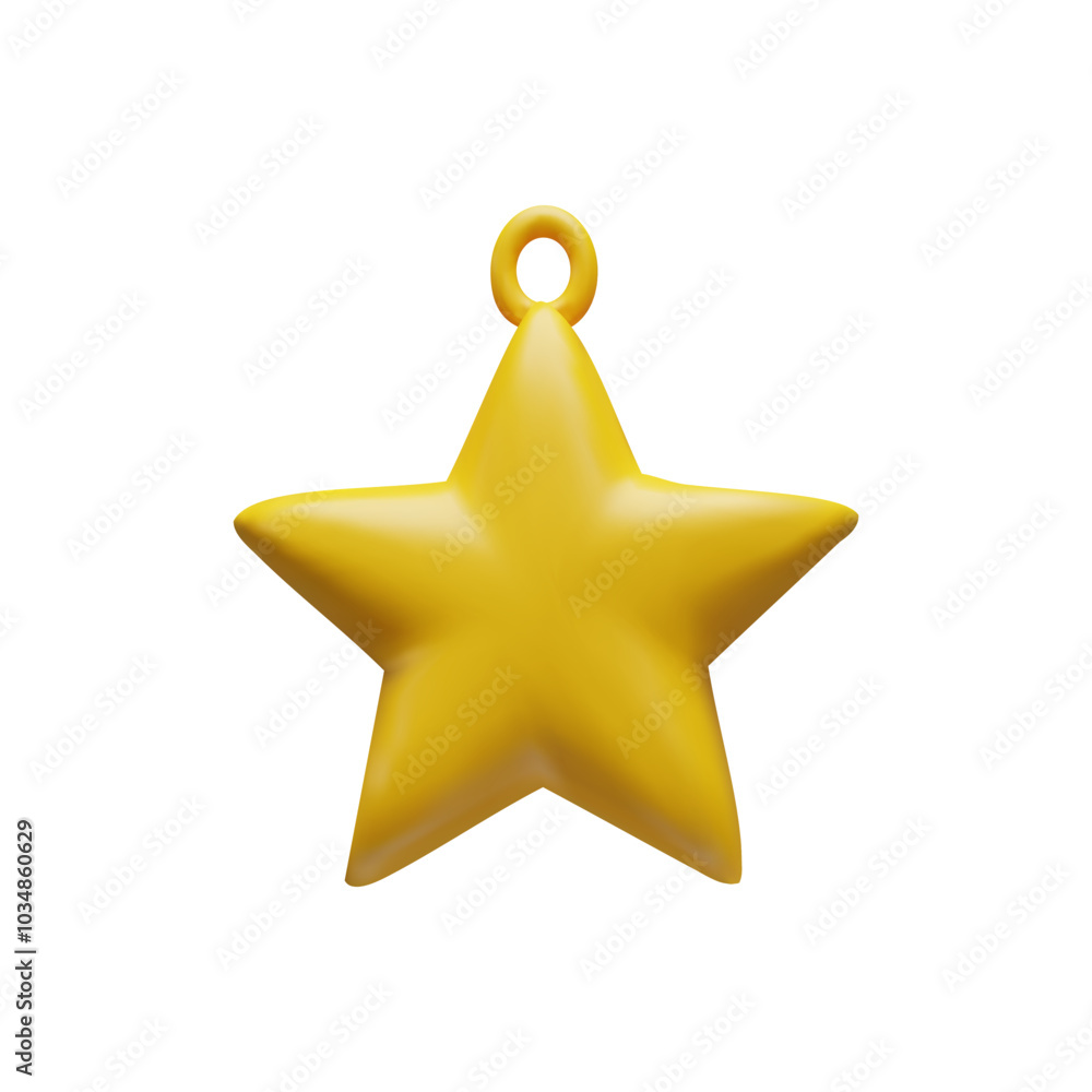 3d yellow star render Christmas ball. Realistic three-dimensional vector illustration. Winter holiday colors decoration in cartoon luxury style. Symbol for Happy New year and Merry Christmas. 3d yellow star render Christmas ball. Realistic three-dimensional vector illustration. Winter holiday colors decoration in cartoon luxury style. Symbol for Happy New year and Merry Christmas.