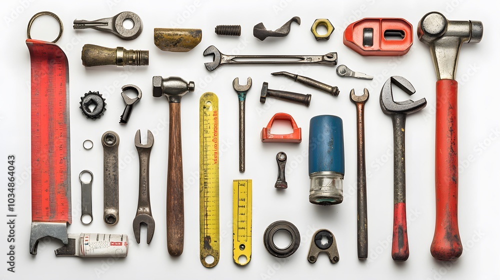 Set of tools isolated on white background. Set of tools isolated on white background.