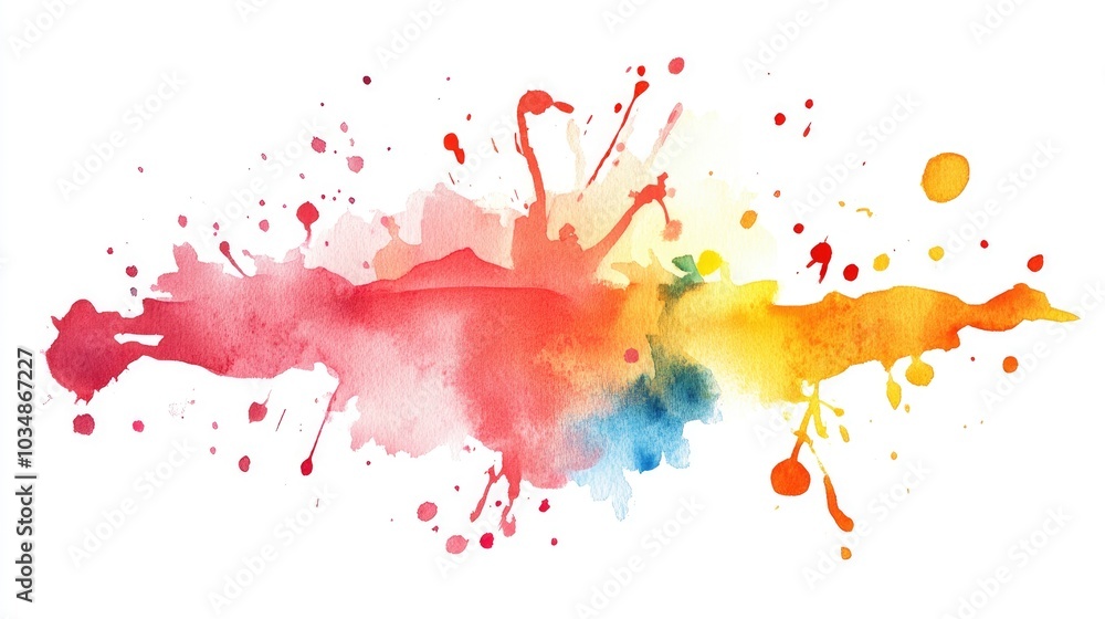 Hand drawn watercolor splash Hand drawn watercolor splash