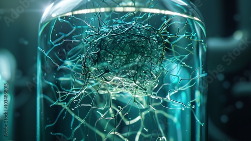 A currently reside microorganism establishing underneath a glass container