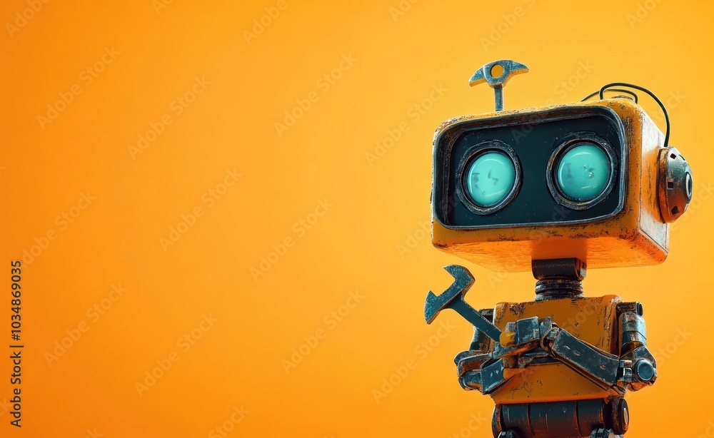 Rusty Robot with Wrench Rusty Robot with Wrench