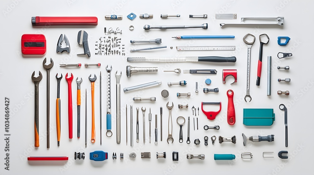 Set of tools isolated on white background. Set of tools isolated on white background.