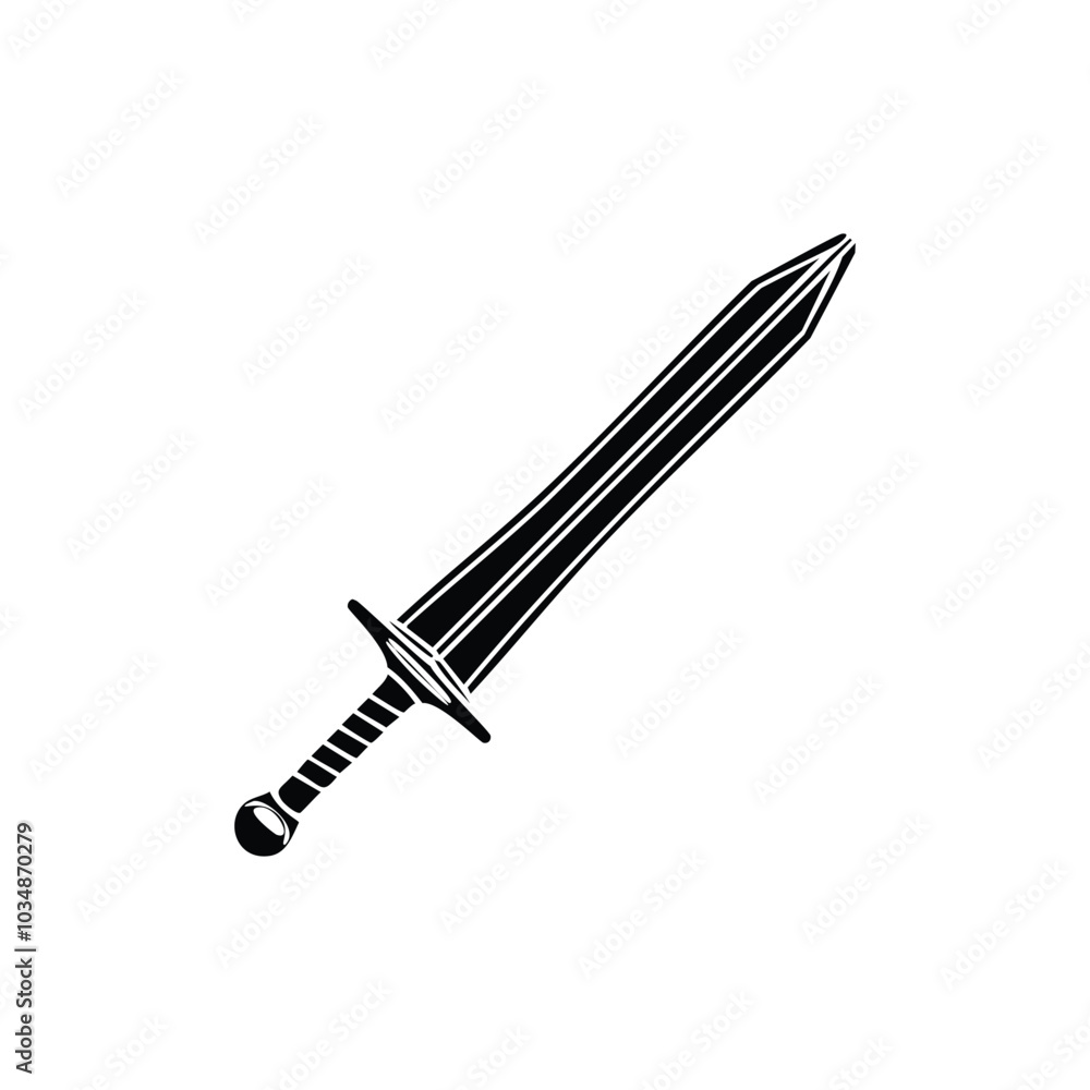 Weaponry Sword Silhouette Icon Vector for Creative Use Weaponry Sword Silhouette Icon Vector for Creative Use