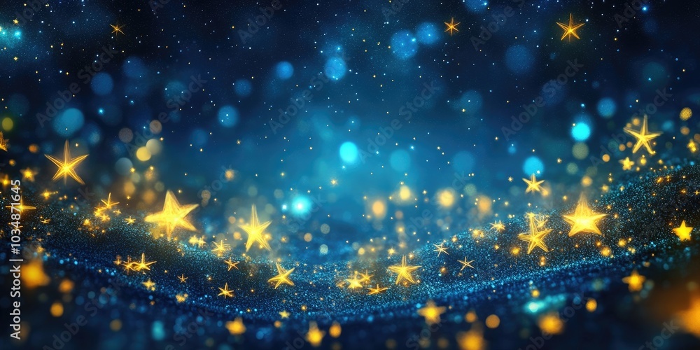 Obraz premium Starlit night sky filled with countless stars, Starry night sky with numerous stars