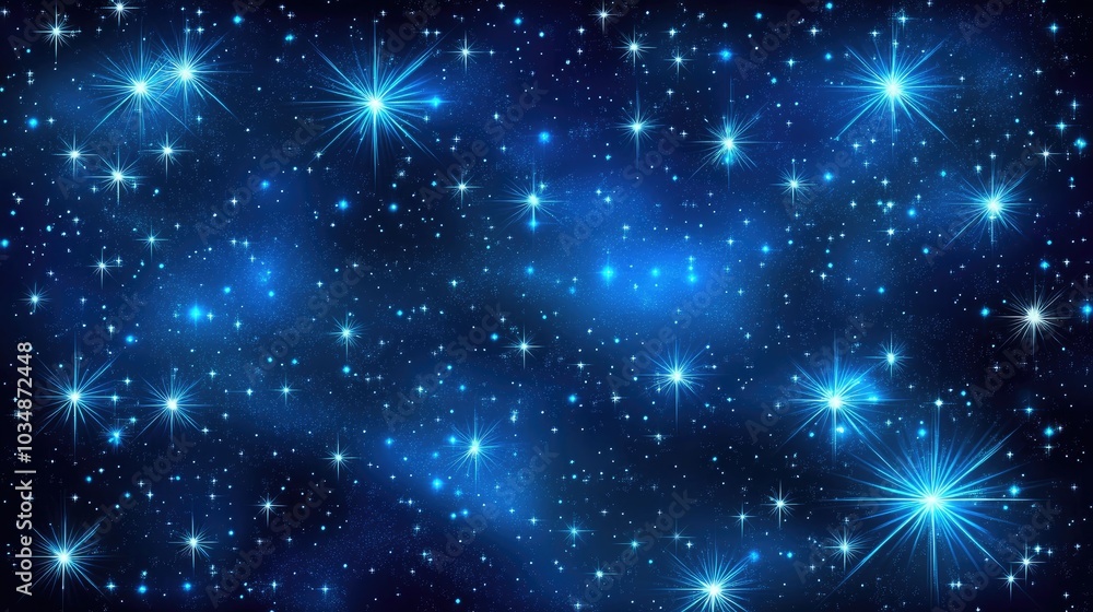 Abstract blue background featuring luminous stars Vector art Abstract blue background featuring luminous stars Vector art