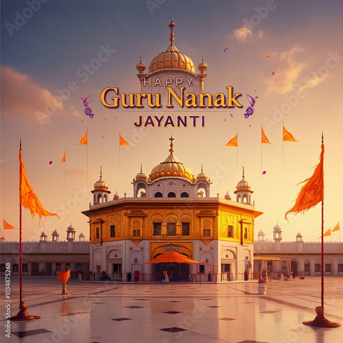 The Golden Temple adorned w...