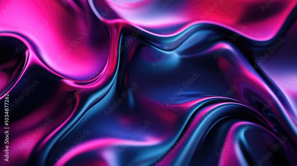 Obraz premium Abstract Swirling Pattern of Vibrant Pink and Blue Hues