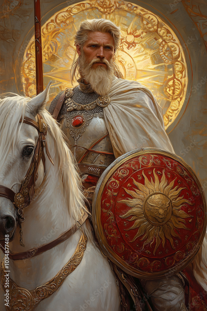 Obraz premium knight on horse