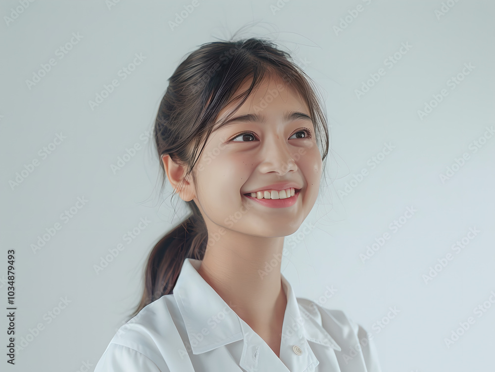 portrait of a smiling woman portrait of a smiling woman