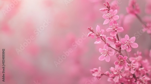 Delicate pink blossoms create a serene and calming atmosphere.