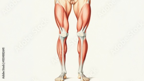 Detailed Anatomy of Human Leg Muscles and Skeletal Structure