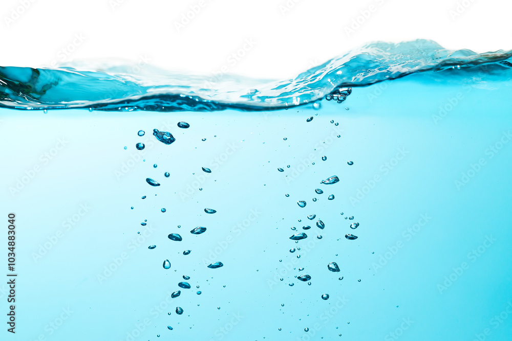Air Bubbles Float Up Under Water. Water Splashing. Water Wave. Oxygen Relaxation. Blue Water Textured on White Background.
Air Bubbles Float Up Under Water. Water Splashing. Water Wave. Oxygen Relaxation. Blue Water Textured on White Background.