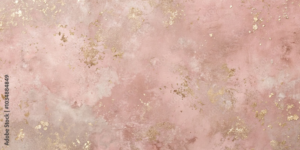 Obraz premium A Soft Pink Abstract Background with Delicate Flecks of Gold