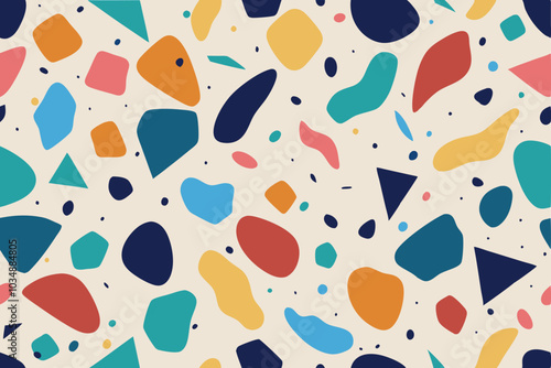 Colorful Terrazzo Seamless Texture vector