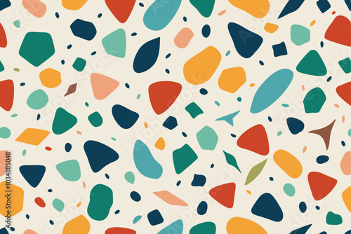 Colorful Terrazzo Seamless Texture vector