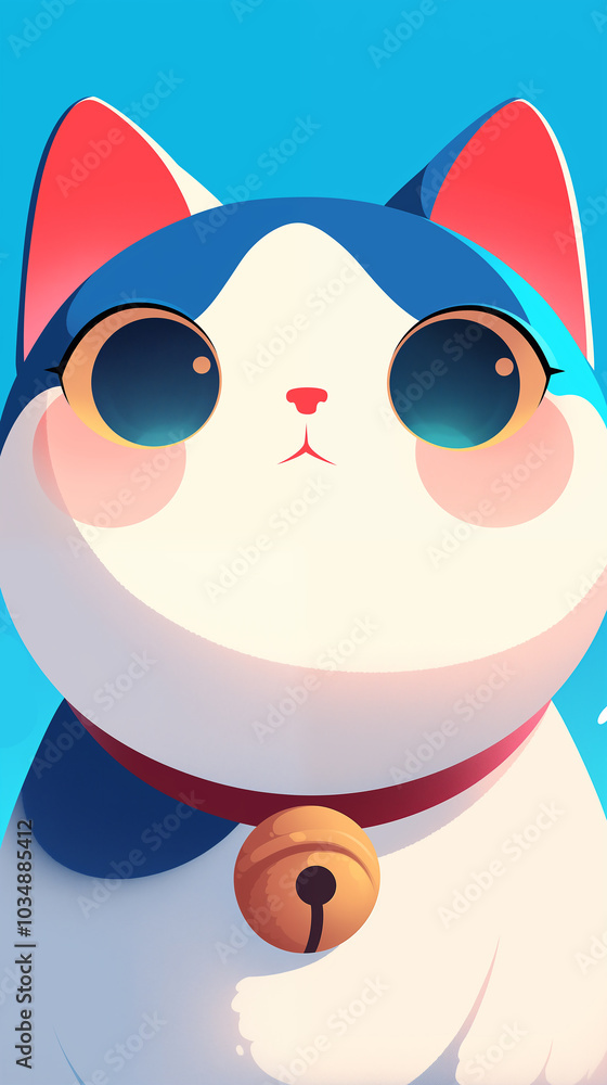 Obraz premium cartoon cat illustration 