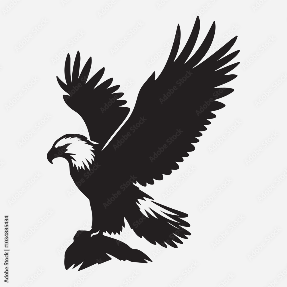 Obraz premium American Eagle silhouette isolated image