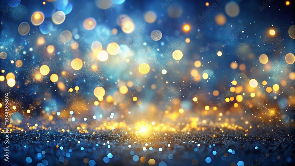 A celestial expanse of midnight blue, punctuated by a scattering of shimmering gold and silver bokeh, creates a mesmerizing backdrop for an ethereal and captivating scene. A celestial expanse of midnight blue, punctuated by a scattering of shimmering gold and silver bokeh, creates a mesmerizing backdrop for an ethereal and captivating scene.