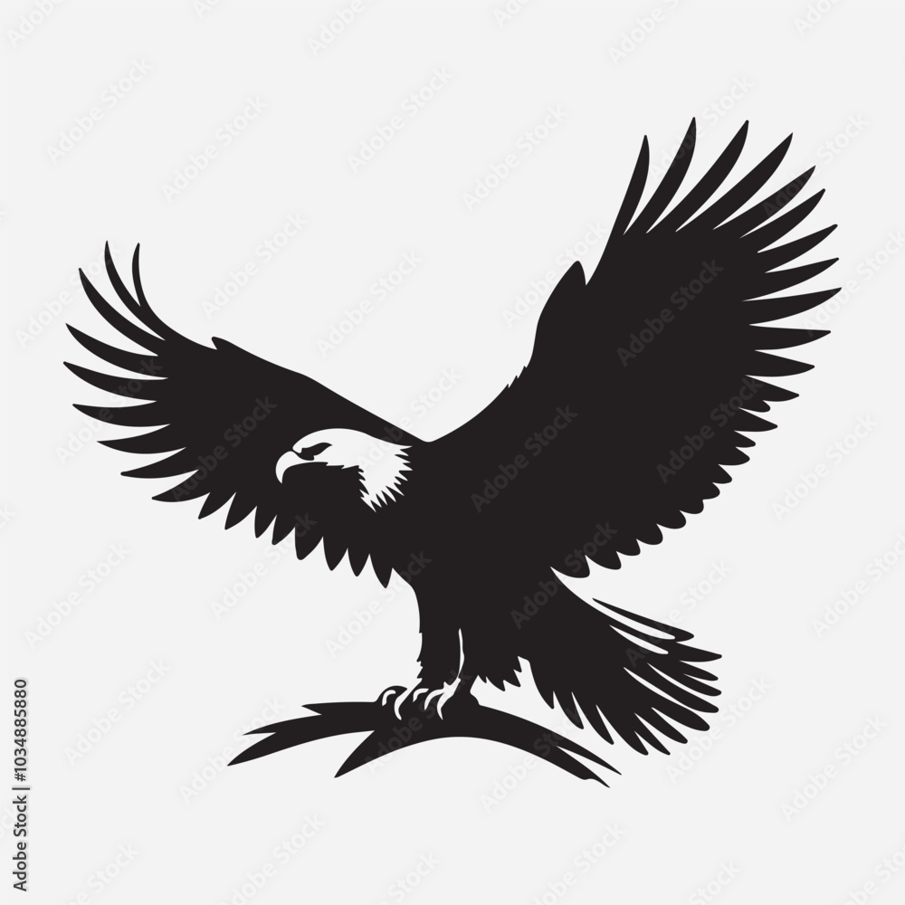 American Eagle silhouette isolated image American Eagle silhouette isolated image