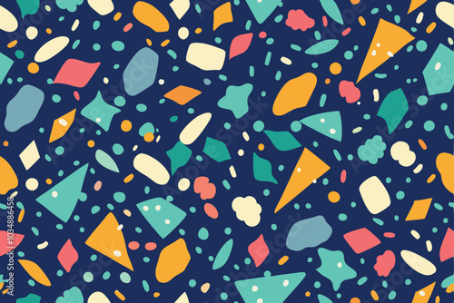 Colorful Terrazzo Seamless Texture vector