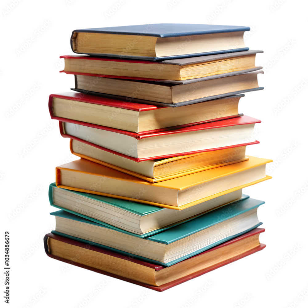 books stack isolated on transparent background books stack isolated on transparent background