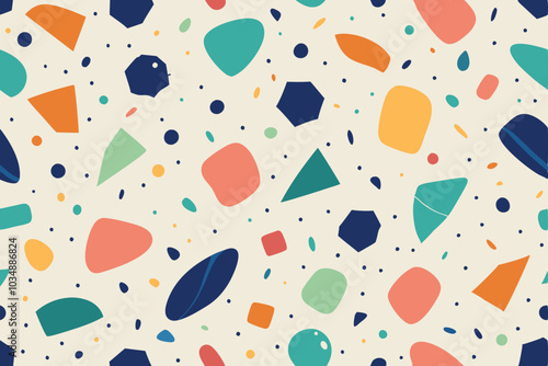 Colorful Terrazzo Seamless Texture vector