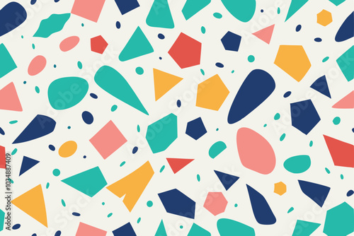 Colorful Terrazzo Seamless Texture vector