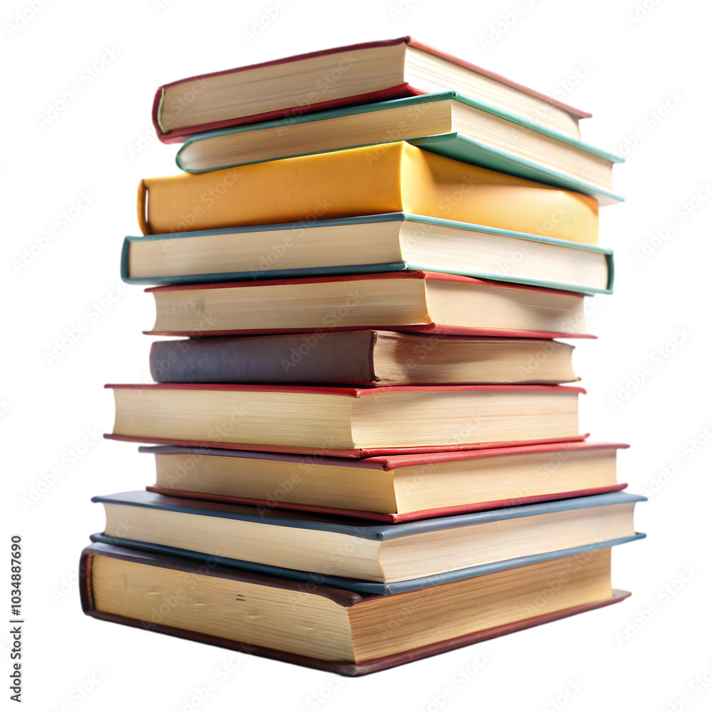 books stack isolated on transparent background books stack isolated on transparent background