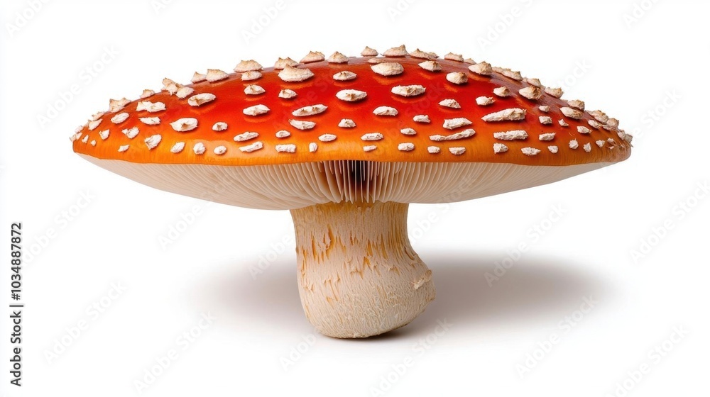 Obraz premium A photostock images of a mushroom used in traditional medicine, isolated on white background, High Quality