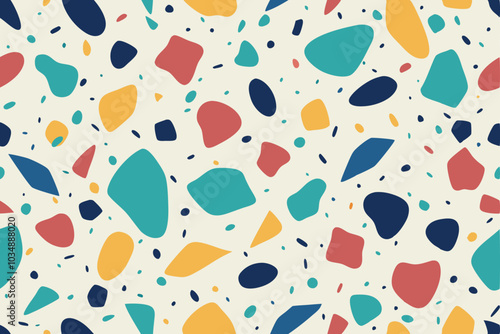 Colorful Terrazzo Seamless Texture vector