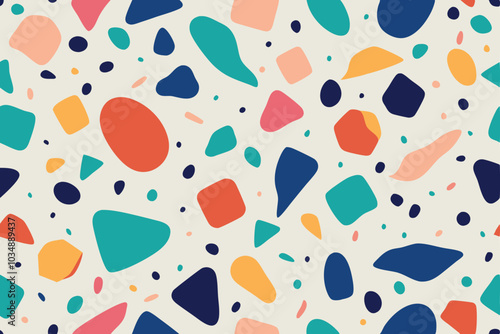 Colorful Terrazzo Seamless Texture vector