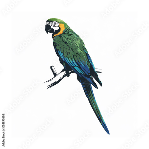 parrot on branch