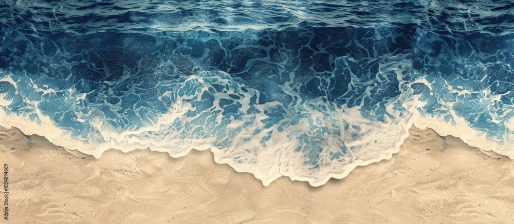 A Sand And Sea Wave Background A Sand And Sea Wave Background