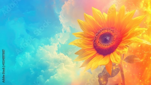 Midsummer celebration banner featuring text over a vibrant sunflower backdrop representing the essence of the summer solstice