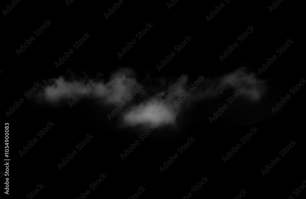 Isolated Cloud on Black Background Isolated Cloud on Black Background